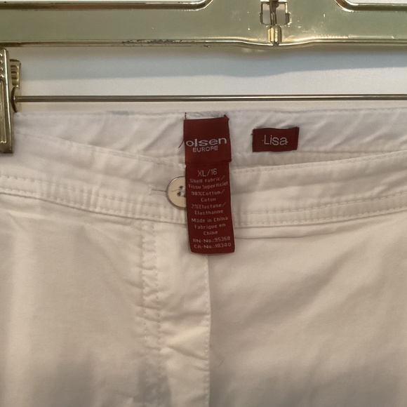 White cotton capris size 16 - Picture 3 of 3